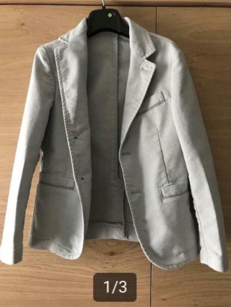 Grijze blazer communie 6 jaar, SP1, Trui of Vest, Ophalen of Verzenden, Zo goed als nieuw