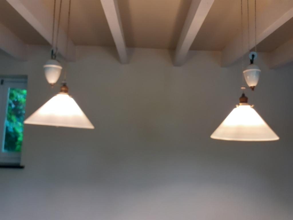 Paire de lampes à suspension et poids, Enlèvement