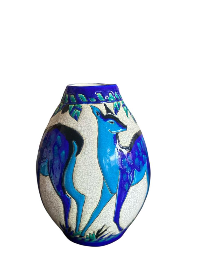 Art Deco vaas „Les Biches” van Charles Catteau voor Kéramis,, Antiek en Kunst, Ophalen of Verzenden