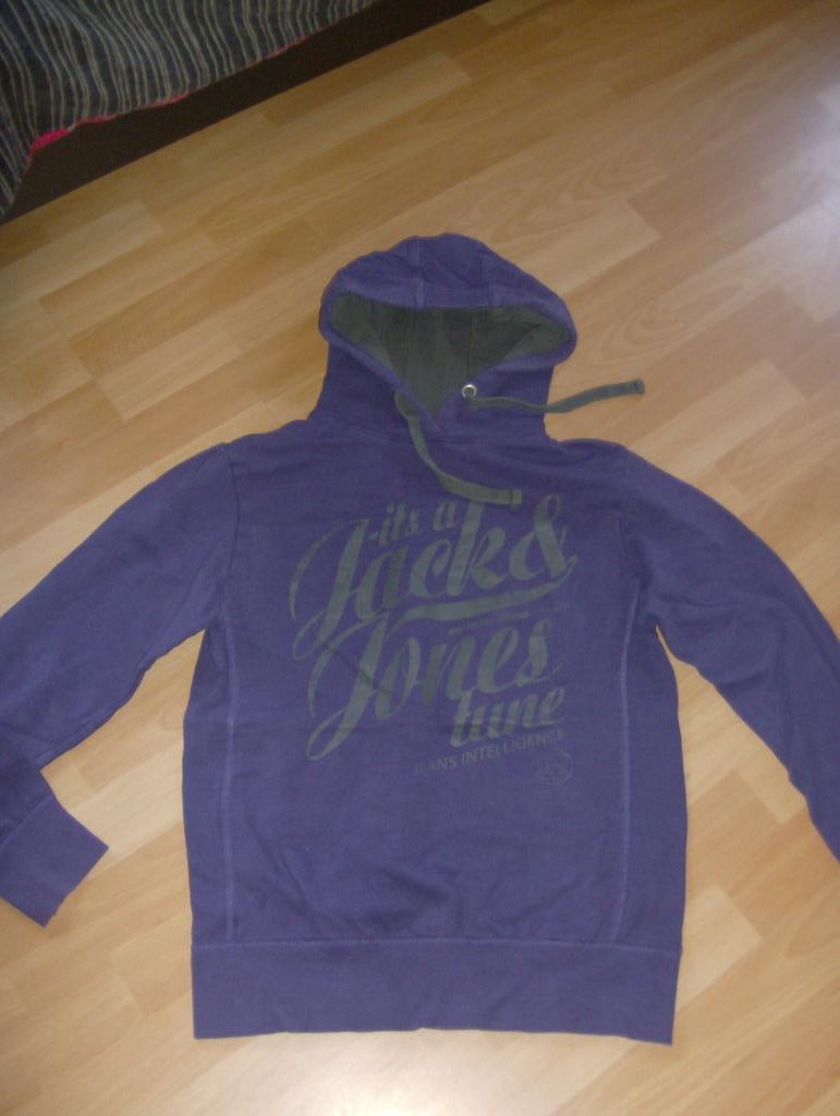 trui met kap paars merk jack and jones - maat m, Maat 48/50 (M), Paars, Ophalen of Verzenden, Gedragen