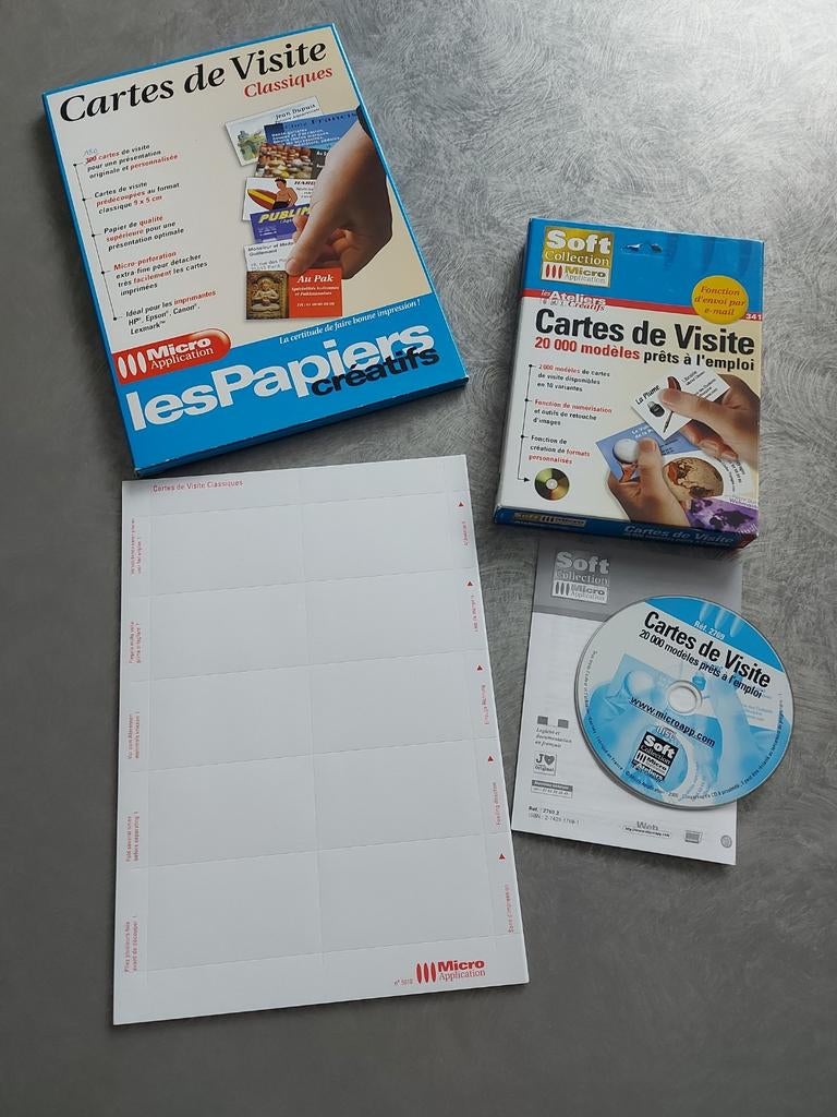 Cartes de visite: CD room et 180 cartes  vierges, Enlèvement ou Envoi, Comme neuf