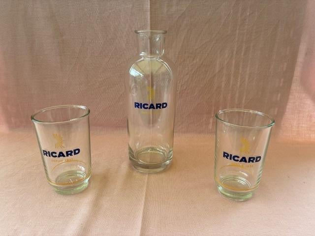 Set Ricard de 2 verres + 1 carafe, Enlèvement ou Envoi, Comme neuf, Ustensile