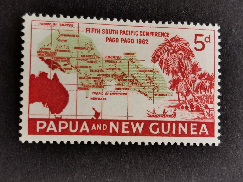 Papouasie-Nouvelle-Guinée 1962 - Conférence du Pacifique Sud, Enlèvement ou Envoi, Non oblitéré