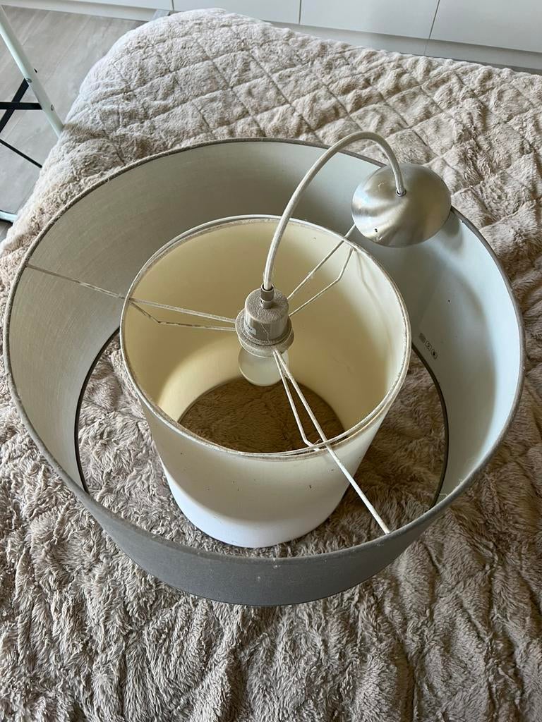 Lampe suspendue / plafonnier, Ophalen of Verzenden, Gebruikt, Beige, Rond