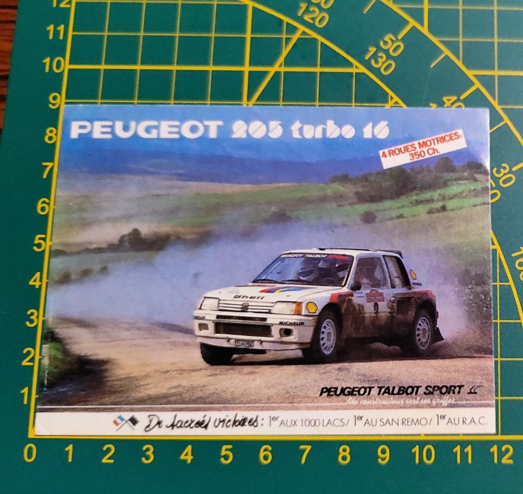 Sticker 1984 Peugeot 205 T16 Rally Talbot Sport 3x wins, Ophalen of Verzenden, Sport