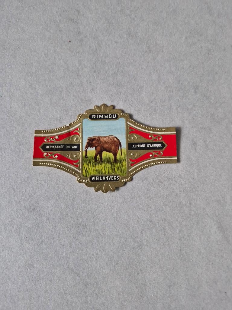 sigarenband Rimbou Vieil Anvers Afrikaanse olifant, Verzamelen, Verzenden, Sigarenbandjes