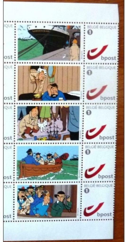 2011-5 DUOSTAMPS KUIFJE DE EENHOORN-SPILBERG, Ophalen of Verzenden, Postfris, Overige thema's
