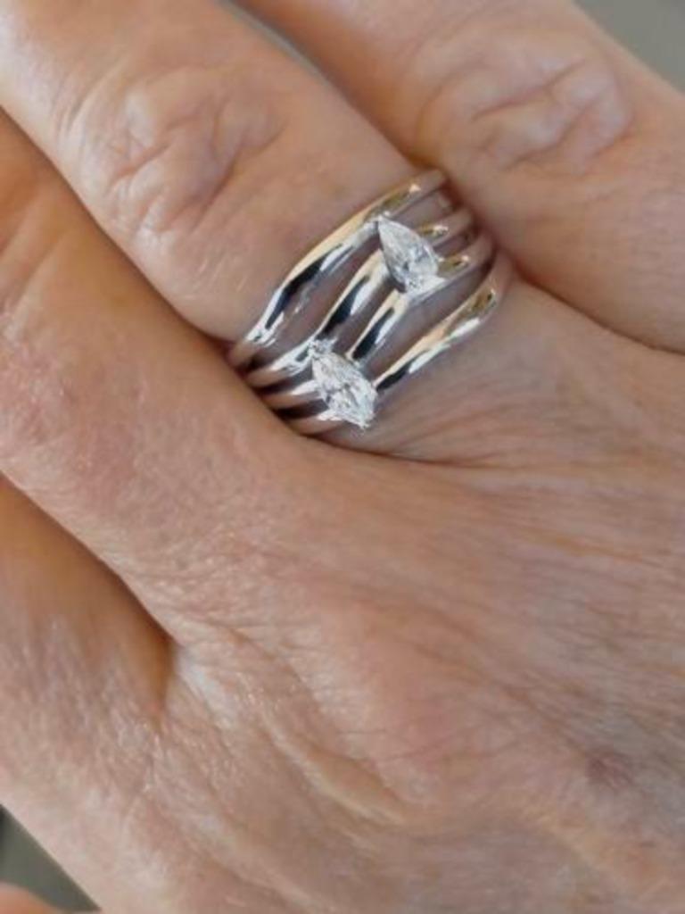 Nieuwe ring,diamanttest positief!, Bijoux, Sacs & Beauté, Bagues, Neuf, Femme, 18 à 19, Blanc, Avec pierre précieuse, Envoi
