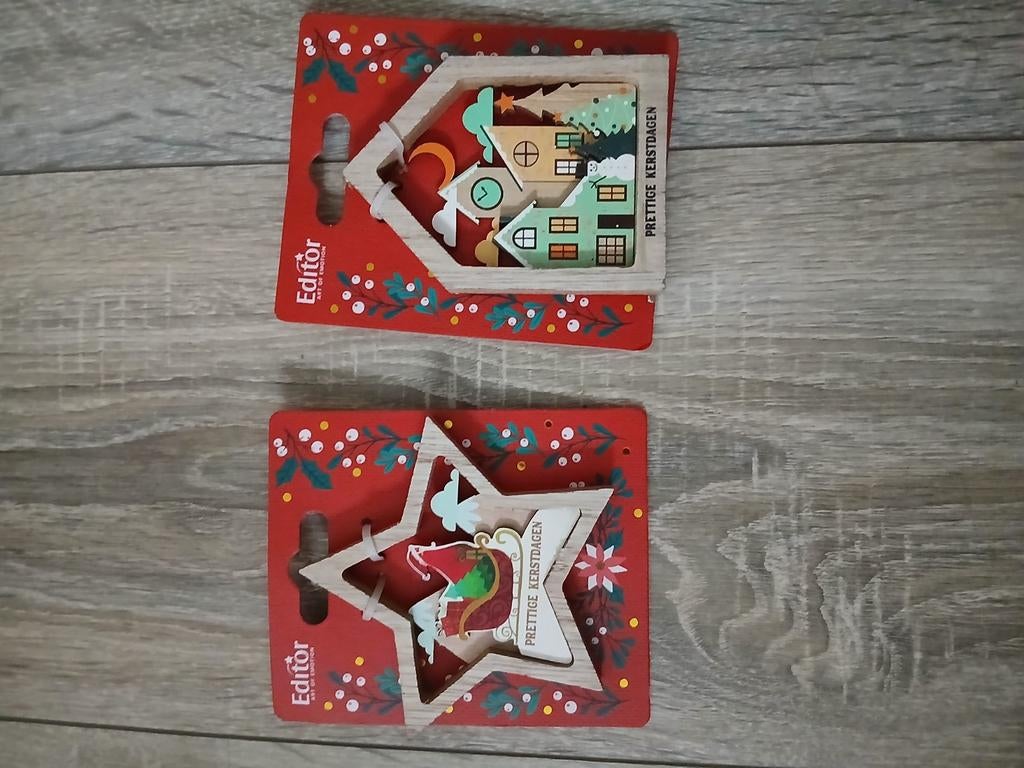 Houten kerstbal/kerstversiering, Ophalen of Verzenden, Nieuw