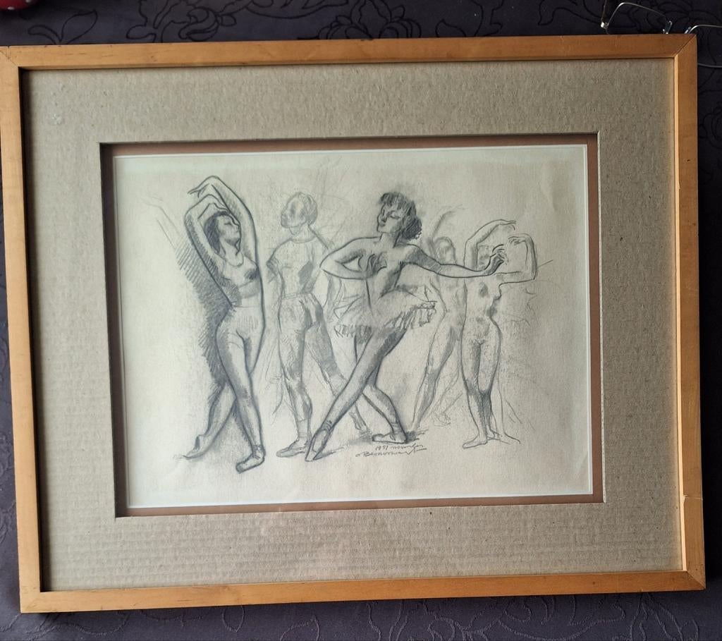 Danseressen bij Albert BEAUSSAERT (1898-1985), Antiek en Kunst, Kunst | Tekeningen en Fotografie, Ophalen of Verzenden