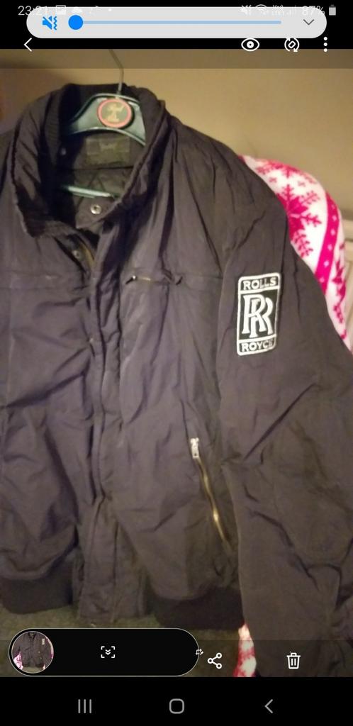 Vinted jacket Rolls-Royce zwart, Kleding | Heren, Ophalen, Zo goed als nieuw, Zwart