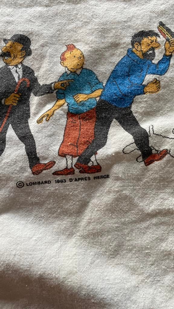 Kuifje dekbedovertrek voor kinderbed 1983, Verzamelen, Ophalen of Verzenden, Kuifje, Gebruikt