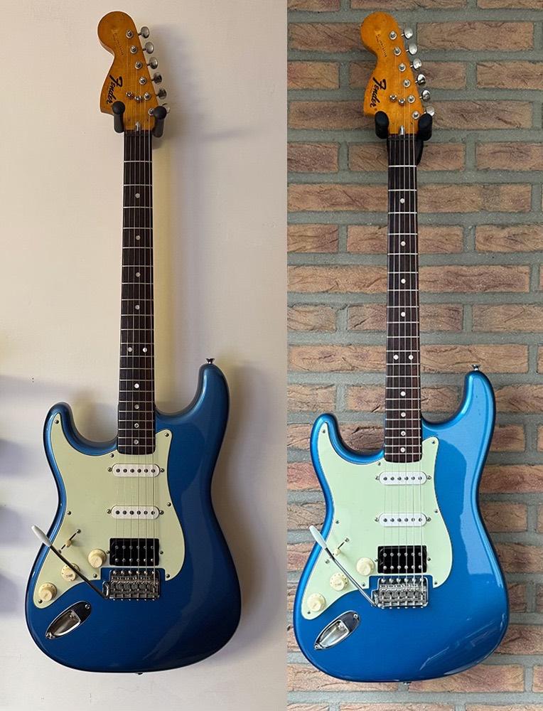 Fender Strat 1976 linkshandig + upgrades + Case, Ophalen, Gebruikt, Solid body, Fender