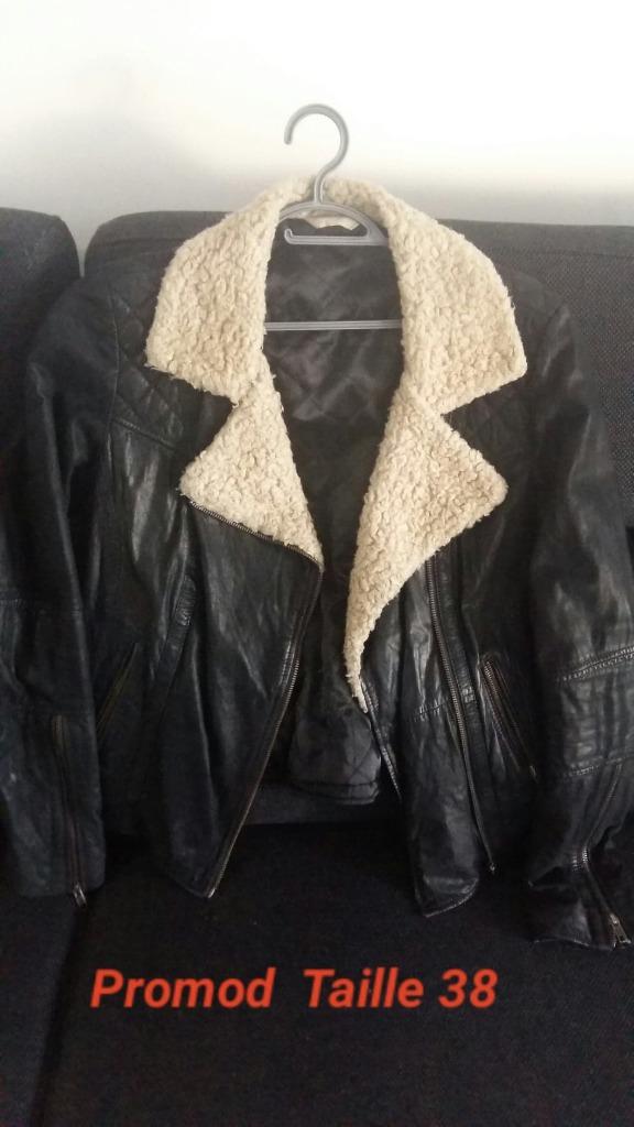 Blouson femme en cuir promod original, Kleding | Dames, Jassen | Winter, Ophalen of Verzenden