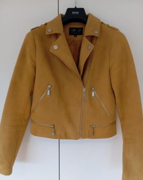 Gilet en jean jaune ocre pour femme, HJ, Taille 36 (S), Porté, Jaune