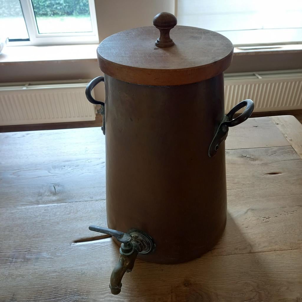 koperen koffie kan, Antiek en Kunst, Ophalen, Koper