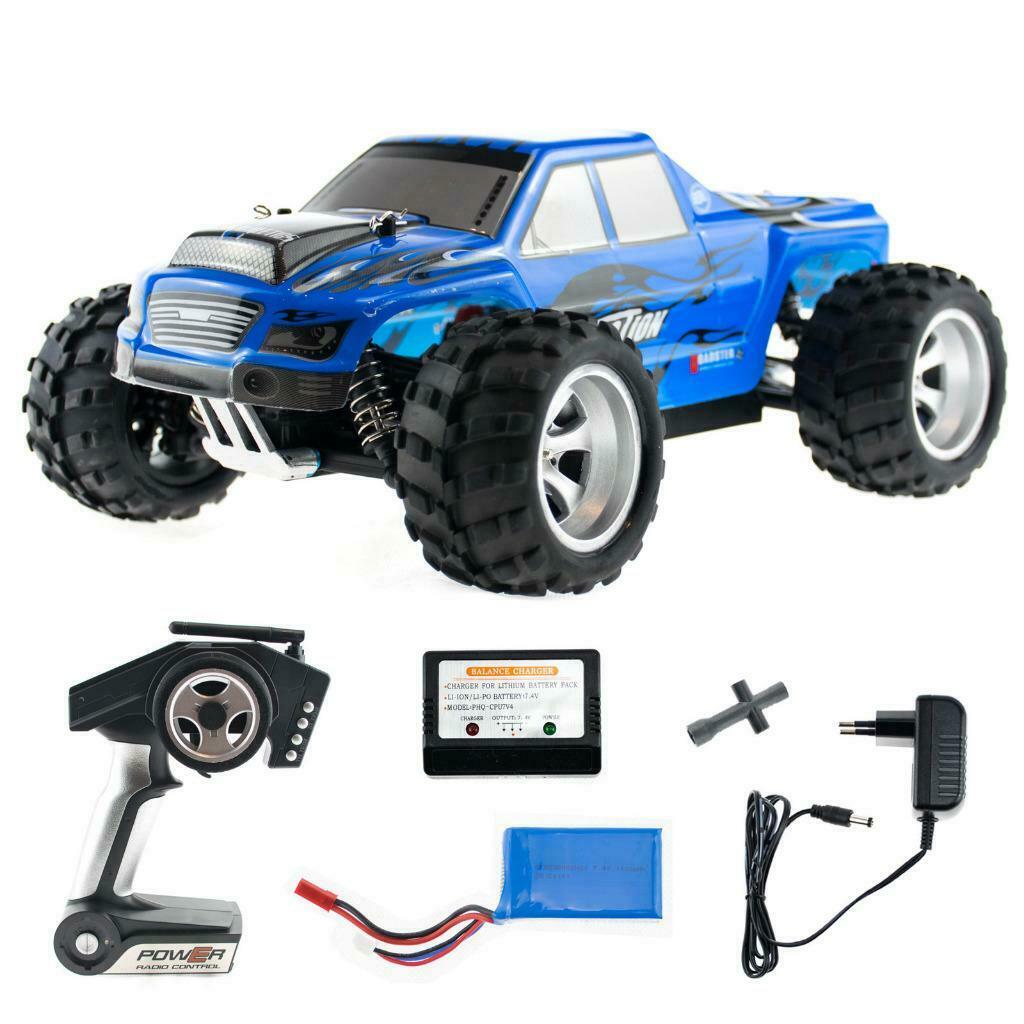 Nieuwe RC Auto - Monstertruck Topspeed: Meer Dan 50/km Blauw, Hobby en Vrije tijd, Ophalen of Verzenden, Nieuw