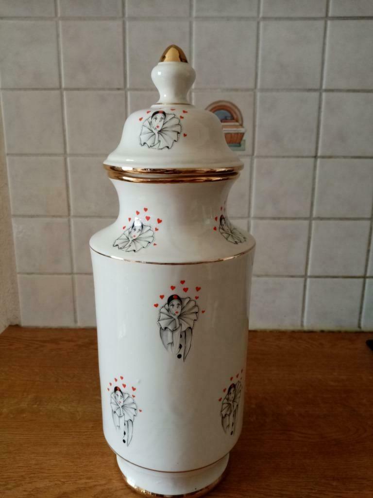 Vintage Italiaanse "Pierrot" vaas in keramiek jaren 60/70, Antiek en Kunst, Ophalen of Verzenden