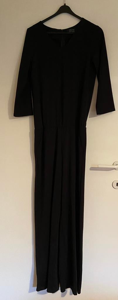 Zwarte damesjumpsuit - rits - 3/4 mouwen, Maat 38/40 (M), Zwart, Nieuw, Ophalen of Verzenden