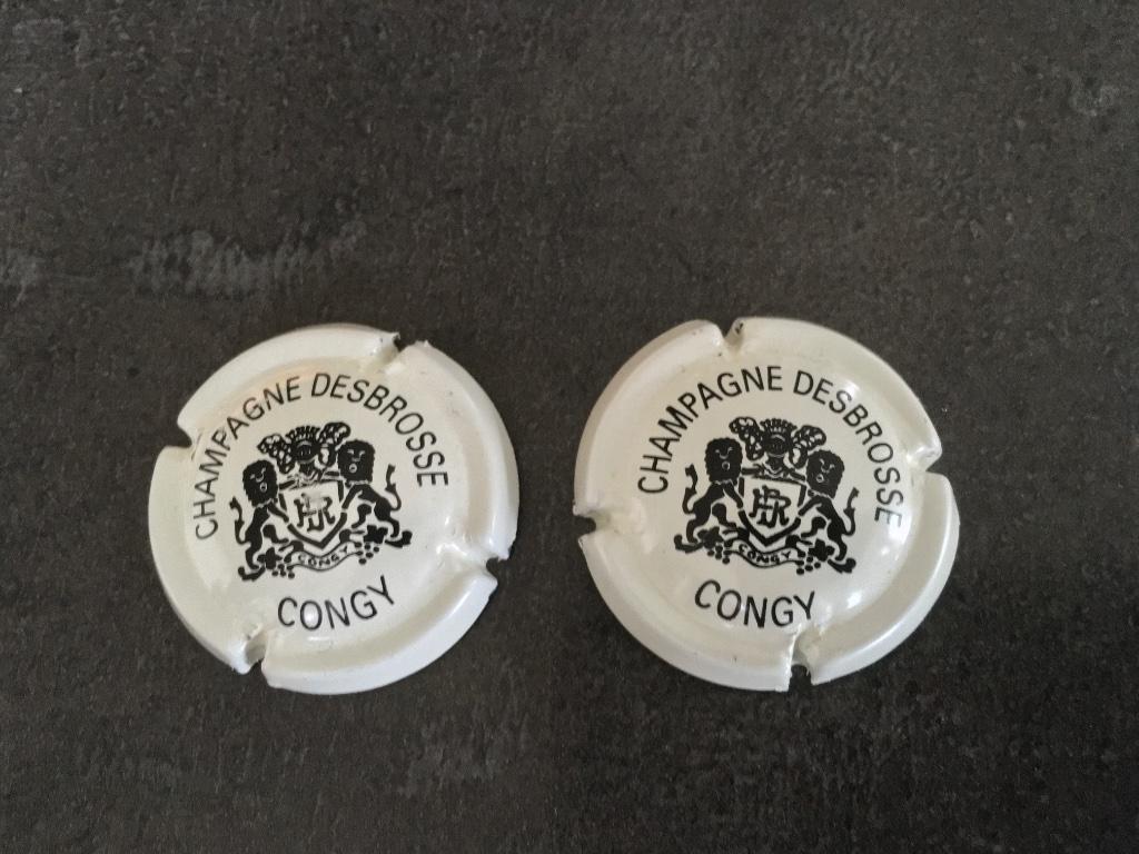2 Champagnecapsules Champagne Desbrosse - Congy, Verzamelen, Ophalen of Verzenden