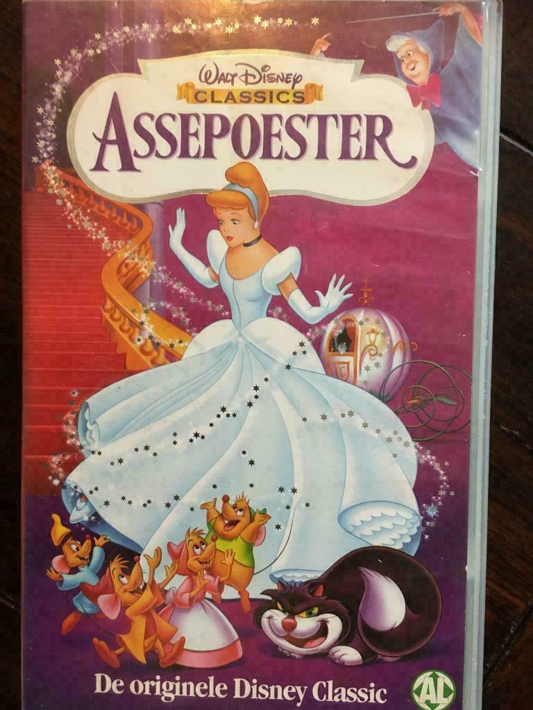Video - Disney - Assepoester, Cd's en Dvd's, VHS | Kinderen en Jeugd, Ophalen of Verzenden, Tekenfilm