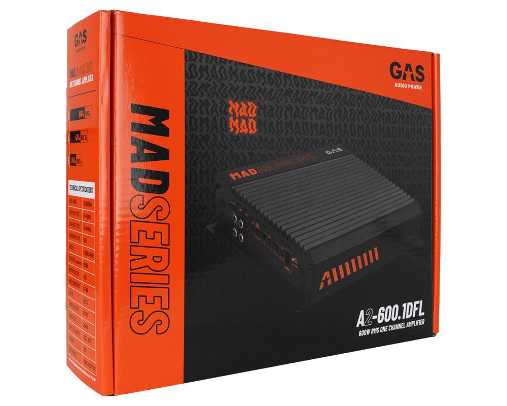 GAS Audio Power MAD A2-600.1DFL 600WRMS Monoblok versterker, Ophalen of Verzenden, Nieuw