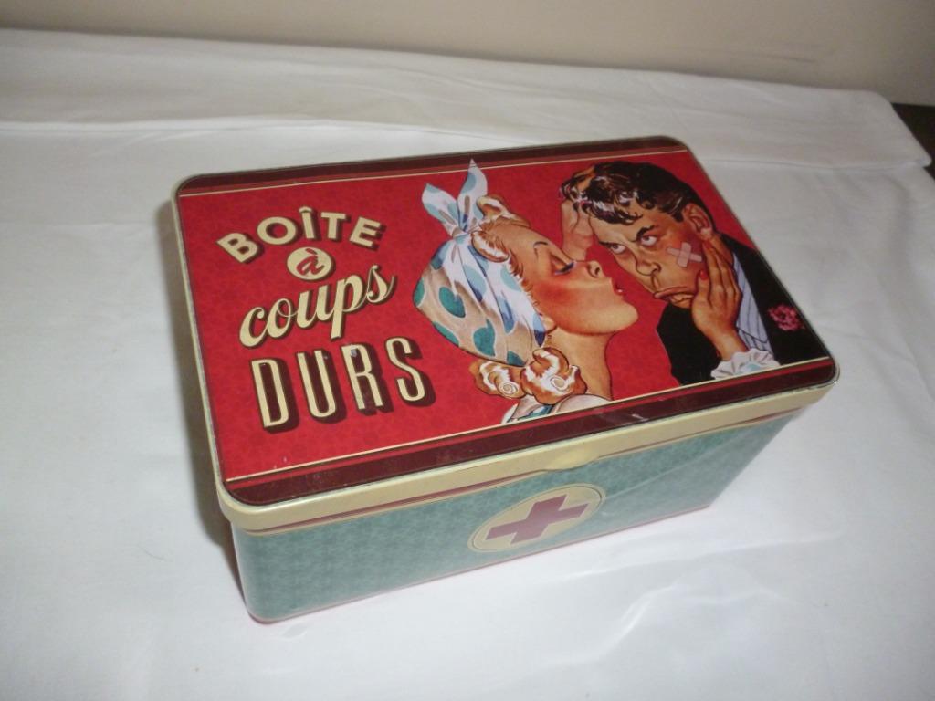 Boîte métallique vintage look Boîte à coups durs humoristiqu, Collections, Boîte en métal, Enlèvement ou Envoi