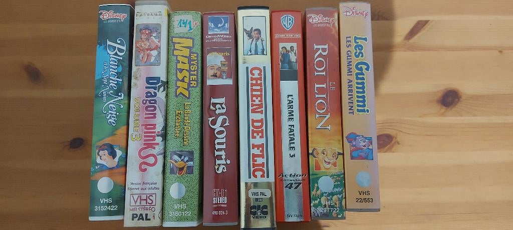 lot de  8 cassettes vhs, Enlèvement, Utilisé