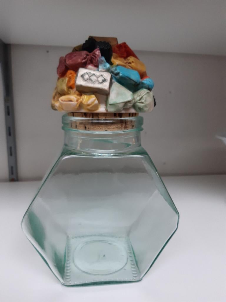 Glazen snoeppot, Ophalen, Overige typen, Nieuw, Glas