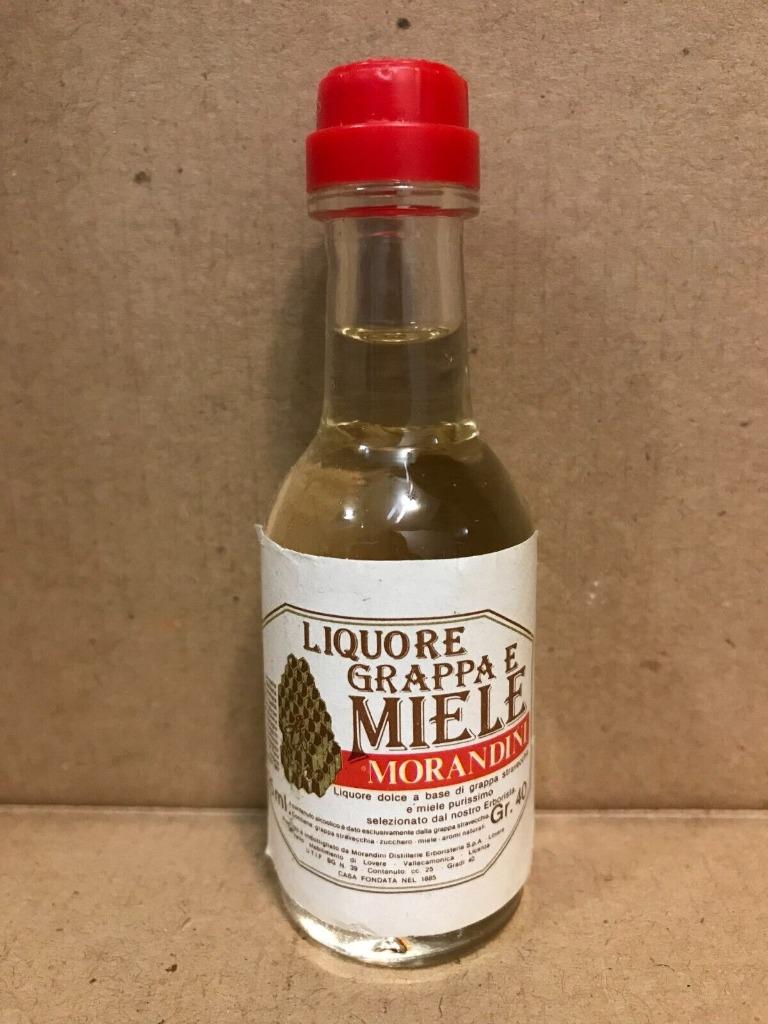 Liquore Grappa e Miele - Morandini - Mignonnette d'alcool, Verzamelen, Wijnen, Ophalen of Verzenden, Italië, Vol