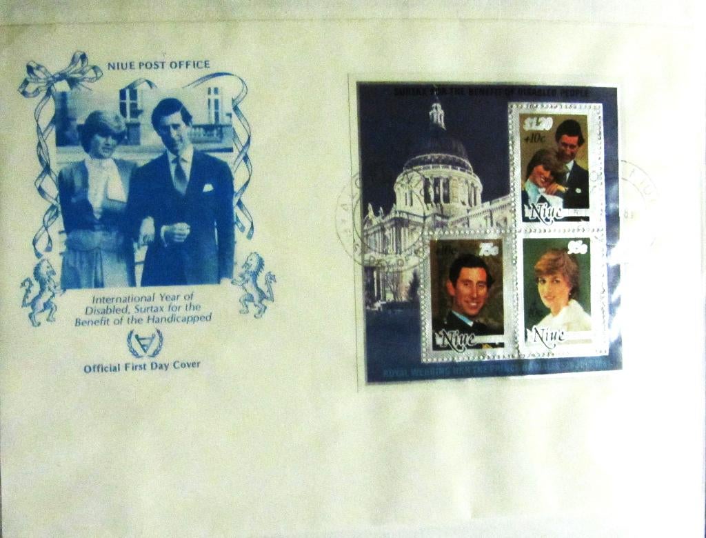 HUWELIJK PRINS CHARLES MET LADY DIANA- NIUE, Enlèvement ou Envoi, Affranchi, Dynastie