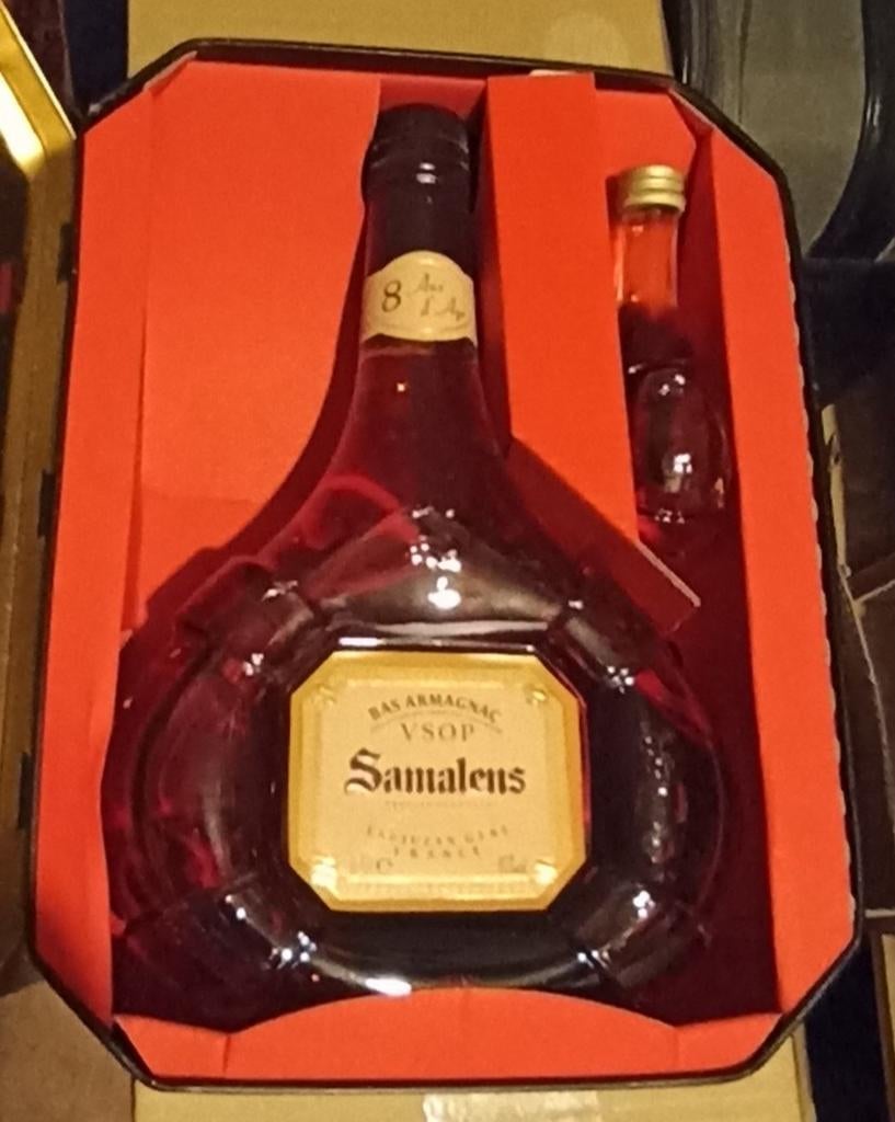 Bas Armagnac SAMALENS 8 jaar oude VSOP verzamelbox, Verzamelen, Wijnen, Ophalen of Verzenden, Zo goed als nieuw, Vol, Overige typen
