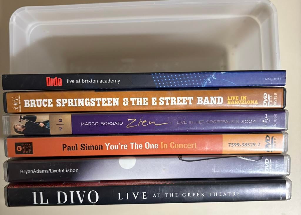 26 DVD’s Van Coldplay…tot…Bruce Springsteen, À partir de 16 ans, Enlèvement, Utilisé, Musique et Concerts