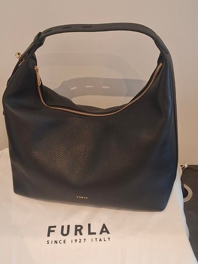 Furla handtas NET M HOBO zwart, Handtassen en Accessoires, Tassen | Damestassen, Ophalen, Zwart, Handtas