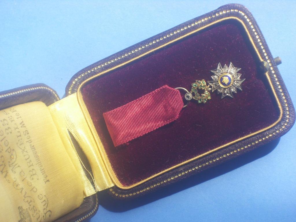 Bijou nominatif ordre de la couronne en écrin à O. Wiskemann, Verzamelen, Militaria | Algemeen, Landmacht, Lintje, Medaille of Wings