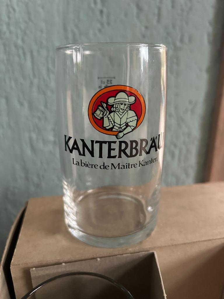 5 verres à bière vintage Kanterbrau, Collections, Verres & Petits Verres, Enlèvement, Neuf, Verre à bière