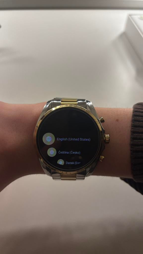 Michael Kors Bradshaw Smartwatch – Two-tone (Goud/Zilver), Ophalen of Verzenden, Gebruikt, Staal, Goud