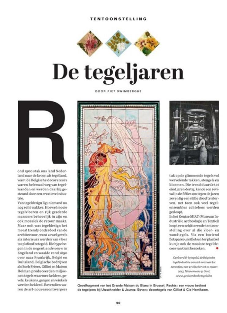 Tegelpaneel Art Nouveaux Privat Livemont, Ophalen