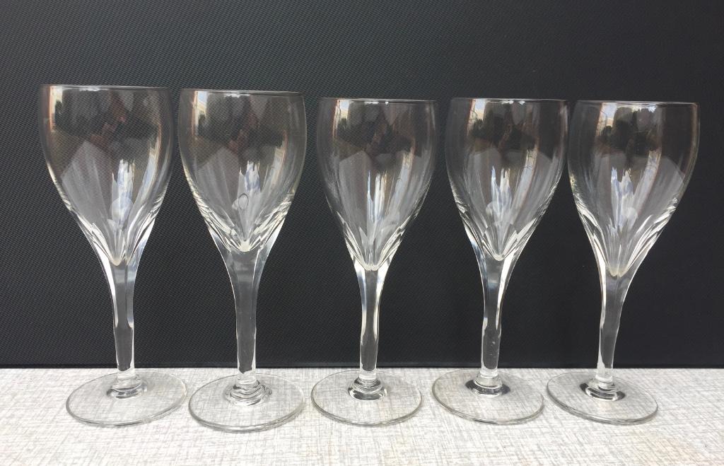 set/5 likeurglaasjes geslepen kristal, Ophalen of Verzenden