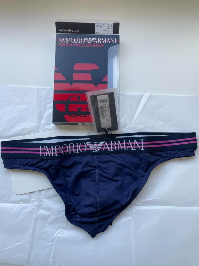 String en maille microfibre Armani pour homme, Envoi, Autres couleurs, Emporio Armani, Slip