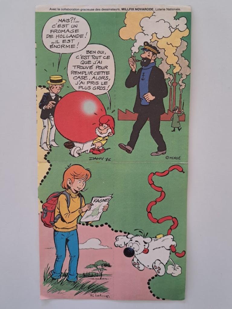 Feuille d'autocollants,4 x bandes dessinées, Collections, Enlèvement ou Envoi, Comme neuf, Bande dessinée ou Dessin animé