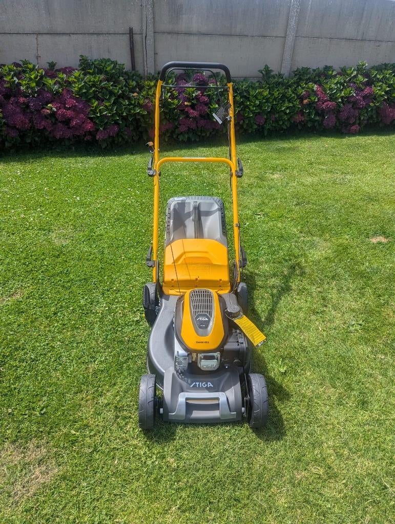 NIEUW Stiga Combi 53S grasmaaier zelftr benz mulch + opvang, Ophalen, Cirkelmaaier, Stiga, Nieuw