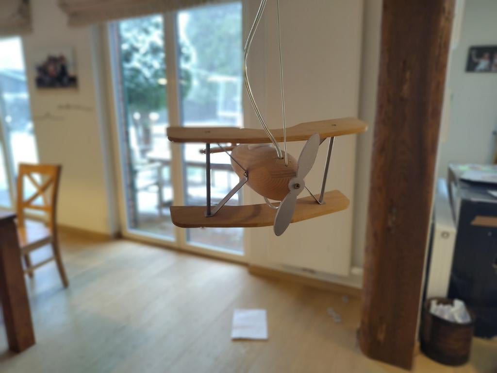 Lampe avion bois, Moins de 25 cm, Enlèvement ou Envoi, Avion, Comme neuf