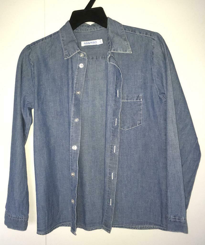 Jeans hemd maat 140, Ophalen of Verzenden, Gebruikt, Filou & Friends, Jongen