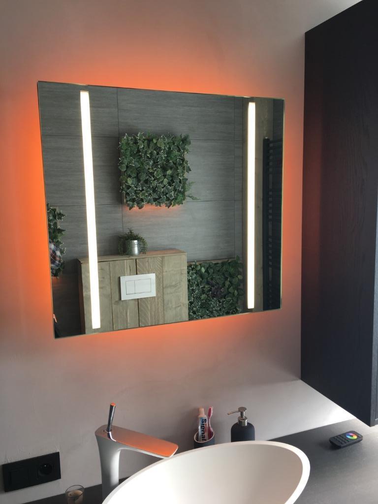 Miroir de salle de bain avec possibilité éclairage LED, Neuf, Moins de 100 cm, Enlèvement, 50 à 75 cm