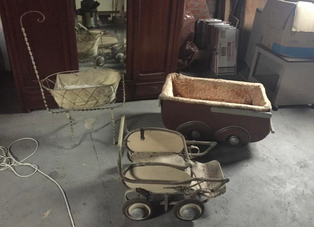 Bruine kinderwagen, Antiek en Kunst, Ophalen