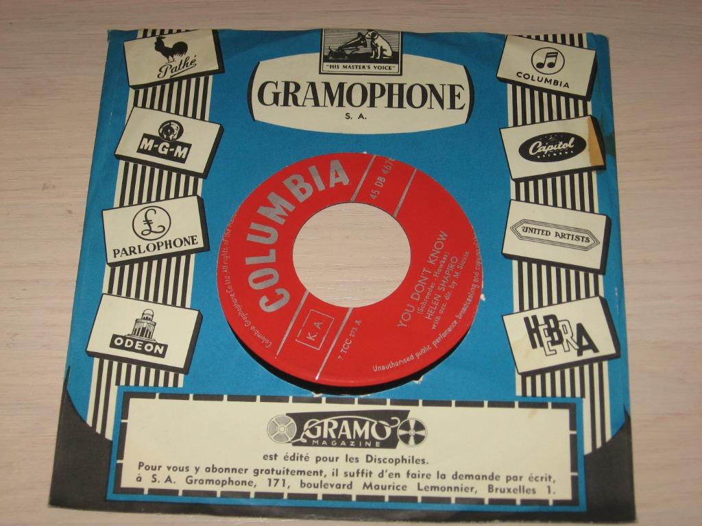 Disque vinyl 45 tours helen shapiro, Cd's en Dvd's, Ophalen of Verzenden, Zo goed als nieuw
