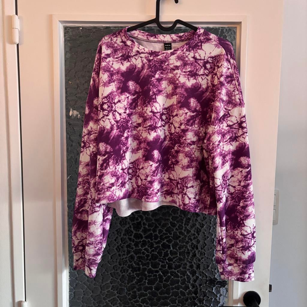 Shein XL 44 oversized tie-dye shirt purple top, Enlèvement, Neuf