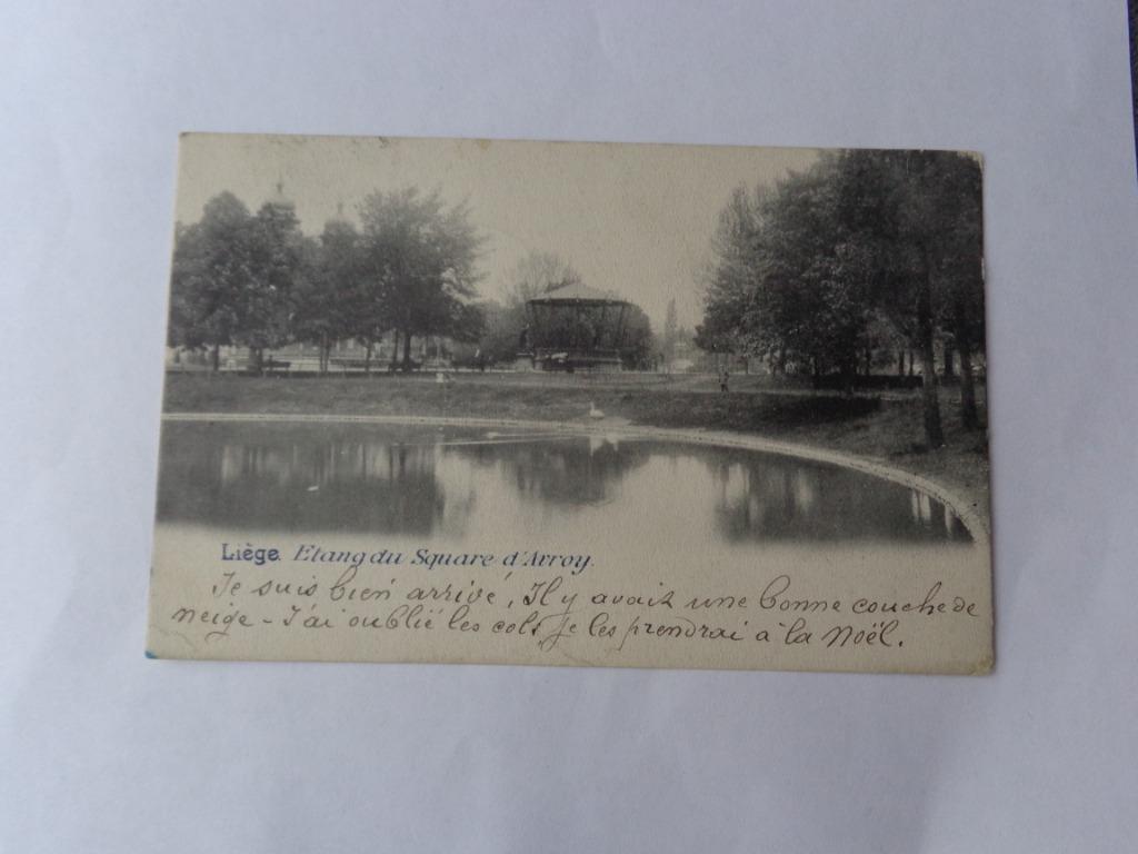 1très ancienne carte postale de Liège (square d'Avroy), Enlèvement, Liège
