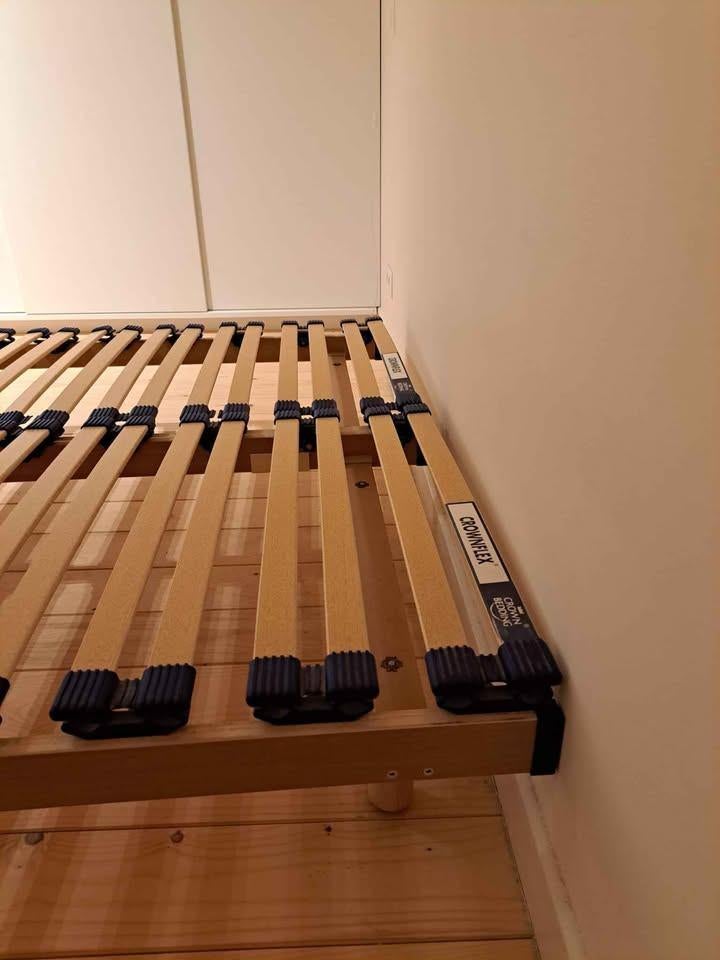 Matras + Lattenbodem (140  200 cm) – Goede staat, Ophalen, Gebruikt, Tweepersoons, 140 cm